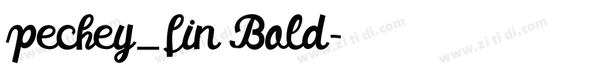 pechey_fin Bold字体转换
